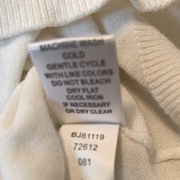 Spense knits ivory button down Cadigan with lace. **BOGO same or less$ - Picture 5 of 7